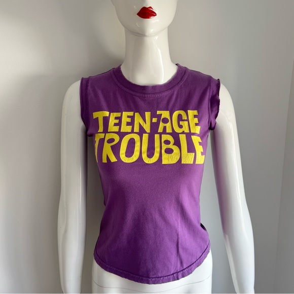 DSQUARED2 Tops - Authentic vintage Dsquared2 Y2K purple teenage trouble tank top